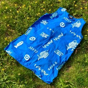 Blue Hawaiian Tropical mini dress💙🌴